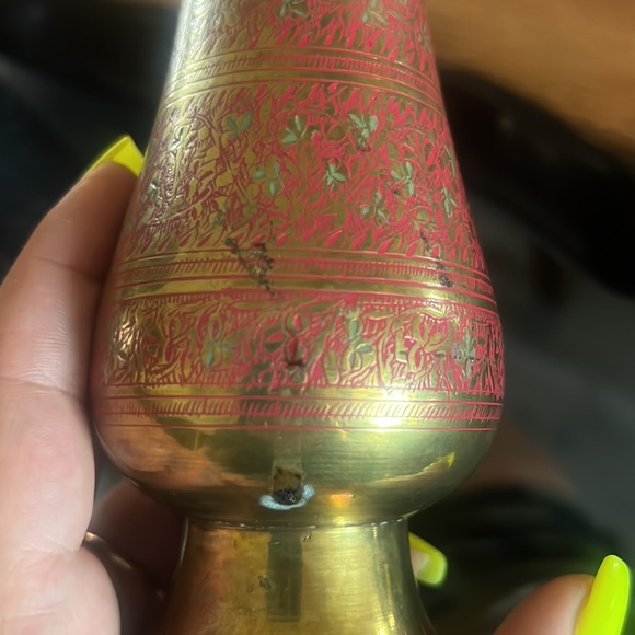 Etched Indian brass, EUC - Picture 5 of 5